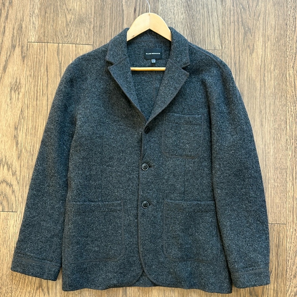 Club Monaco Wool Blazer Grey Size XS